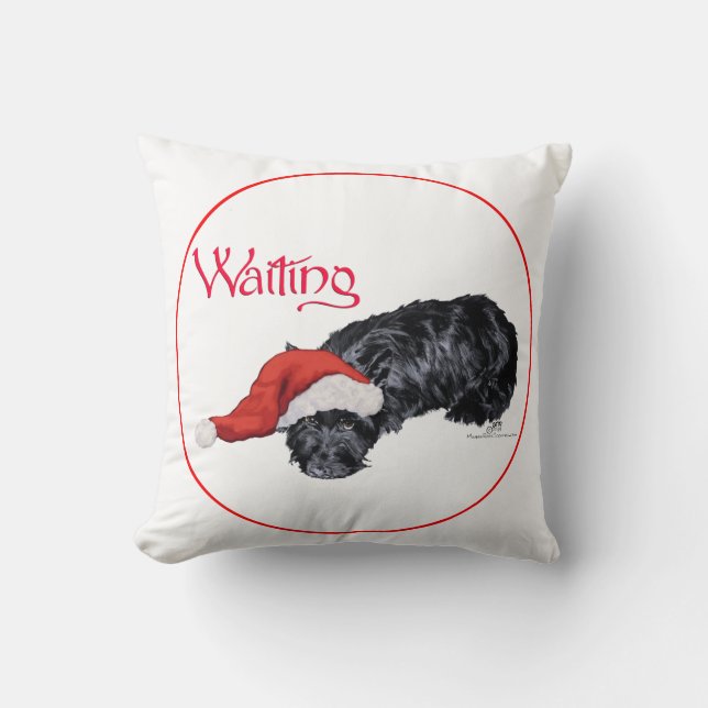 Coussin de Noël écossais Terrier (Recto)
