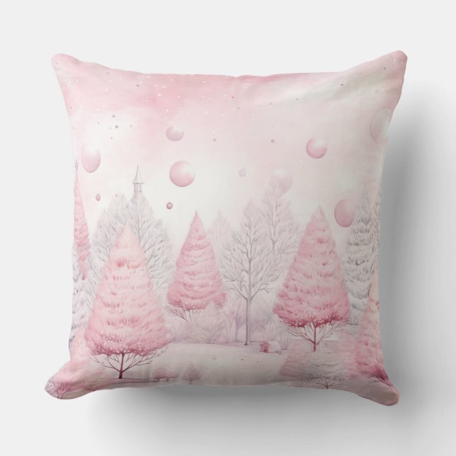Coussin de Noël élégant violet  (Recto)