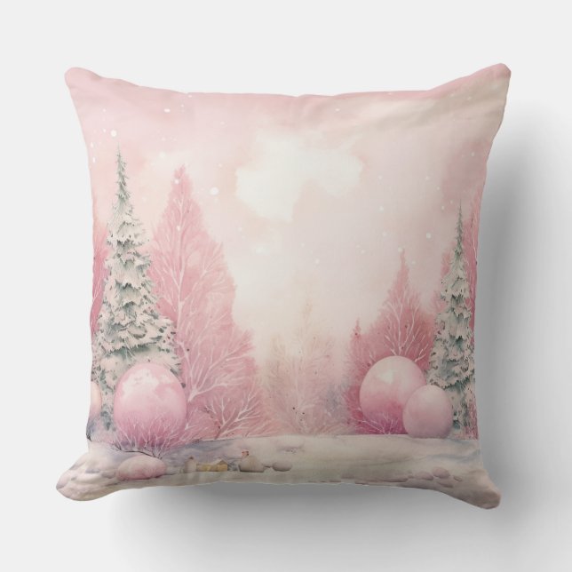Coussin de Noël élégant violet  (Recto)