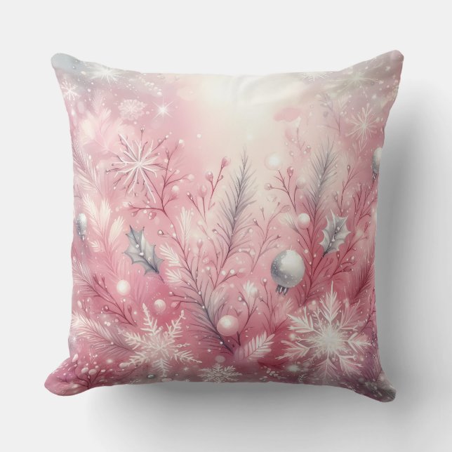 Coussin de Noël élégant violet  (Recto)