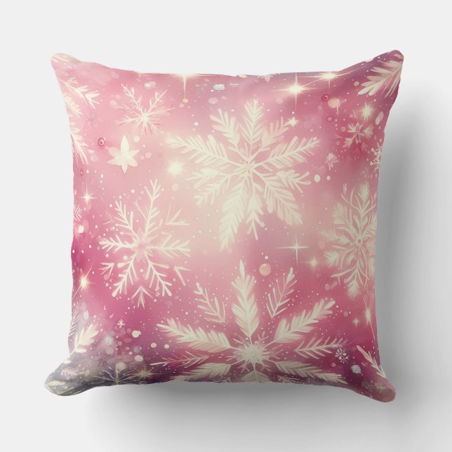 Coussin de Noël élégant violet jeté  (Recto)