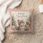 Coussin de Noël en forme de chaton mignon et fanta (Couverture)