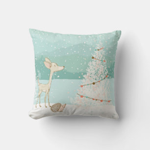 Coussin de Noël enneigé