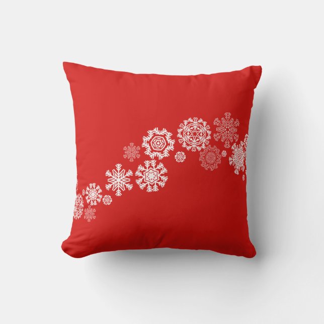 Coussin de Noël - Flocons de neige (Recto)