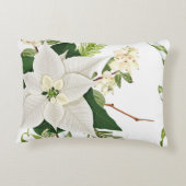 Coussin de Noël Floral Vert Et Blanc (Dos)