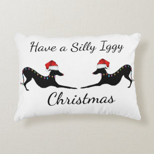 Coussin de Noël italien Greyhound.