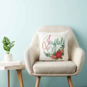 Coussin de Noël Joyeux Décor