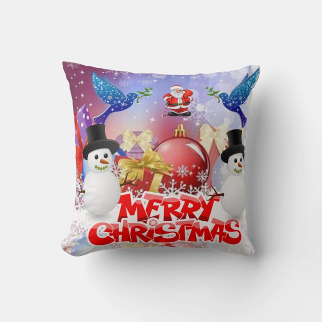 Coussin de Noël, Joyeux Noël (Recto)