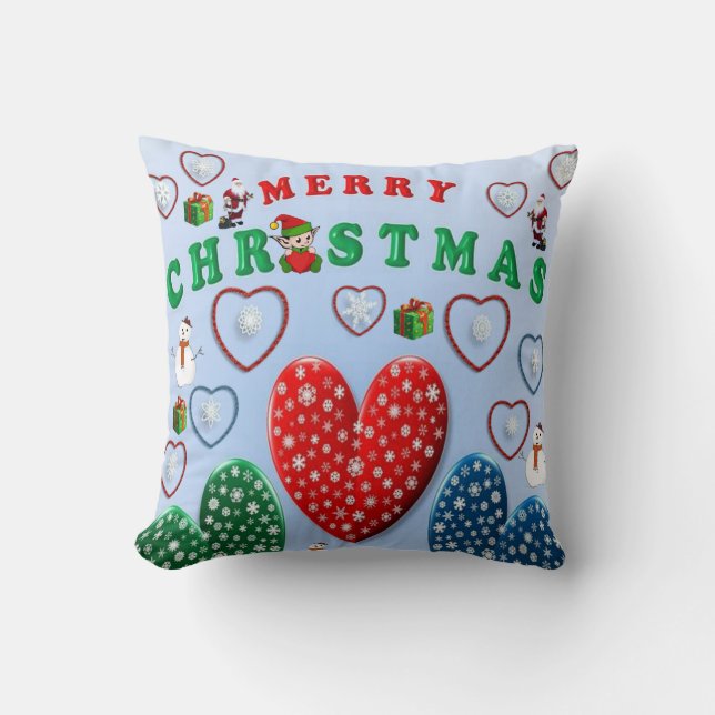 Coussin de Noël, Joyeux Noël (Recto)