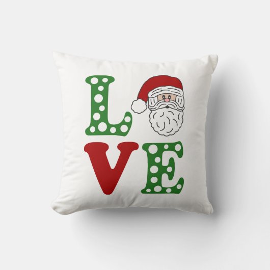 Coussin de Noël Love Père Noël (Recto)