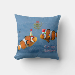 Coussin de Noël pêche