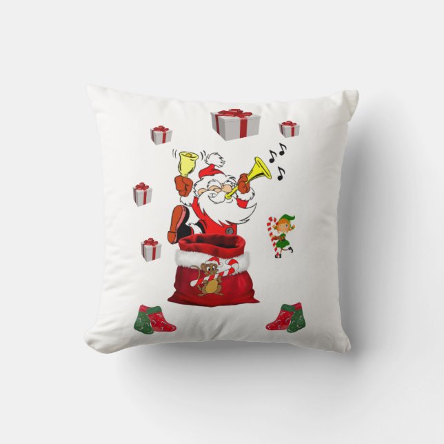 Coussin de Noël Père Noël (Recto)