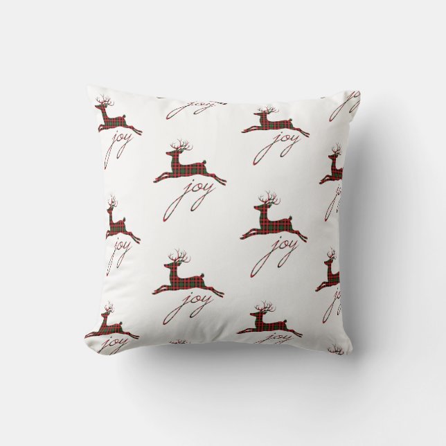 Coussin de Noël - Plaid Joie Renne (Recto)