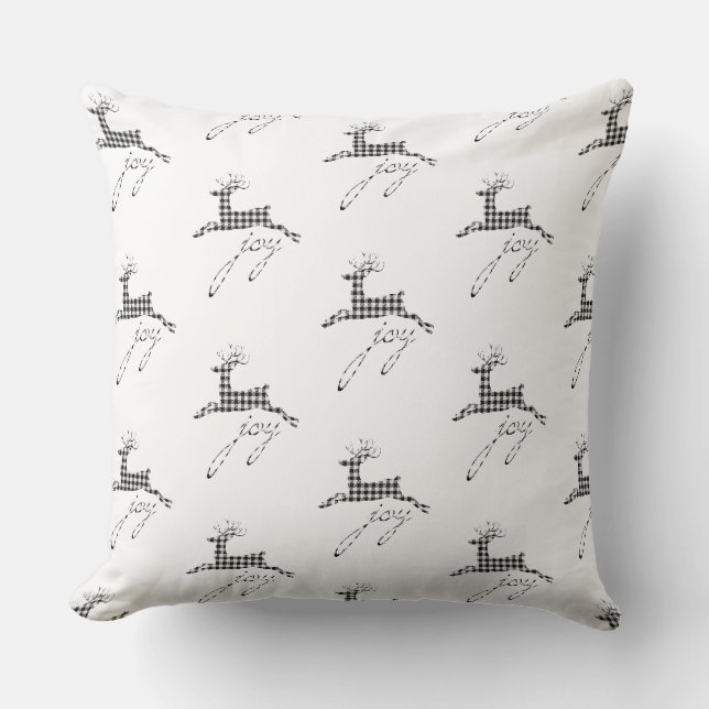 Coussin de Noël - Plaid Joie Renne (Recto)