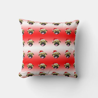 Coussin de Noël Pug