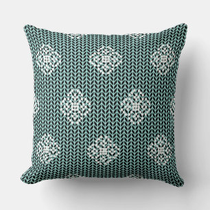 Coussin de Noël réversible Green/Red Snowflake