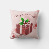 Coussin de Noël rouge en jeté (Recto)