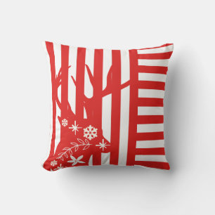 Coussin de Noël rouge et blanc