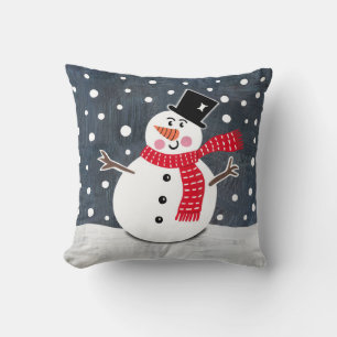 Coussin de Noël Snowman oreiller à lancer