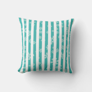 Coussin de Noël Turquoise Stripe