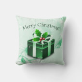 Coussin de Noël vert à offrir (Recto)