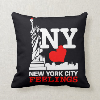 Coussin de noir de New York City