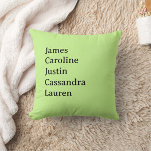 Coussin de nom de famille personnalisé Cadeau po