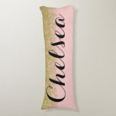 Coussin de nom de Parties scintillant rose Quartz- (Devant (Vertical))