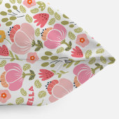 Coussin de nom des filles florales roses