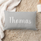 Coussin de nom personnalisé gris (Couverture)