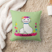coussin de nom personnalisé pour chat mignon (Couverture)