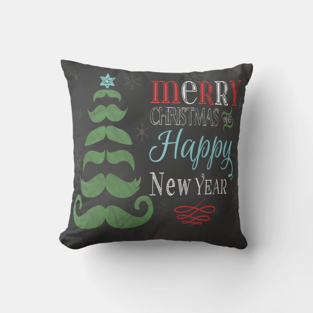 Coussin de nouveauté de moustache de Noël de (Recto)