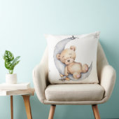 Coussin de Nursery - Bébé Ours Lune Étoiles (Chaise)