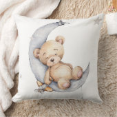 Coussin de Nursery - Bébé Ours Lune Étoiles (Couverture)