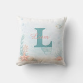 Coussin de nursery sur le thème de la mer (Recto)