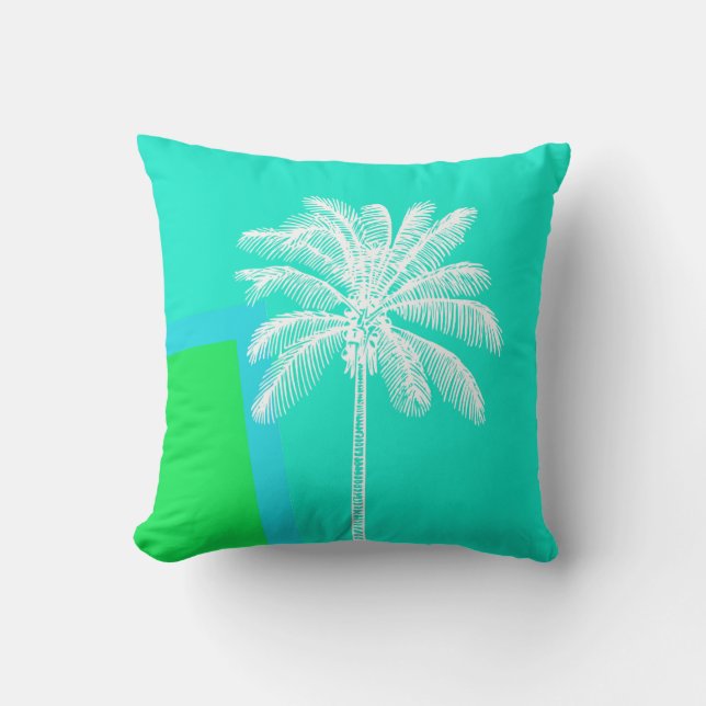 Coussin de palme tropicale moderne (Recto)