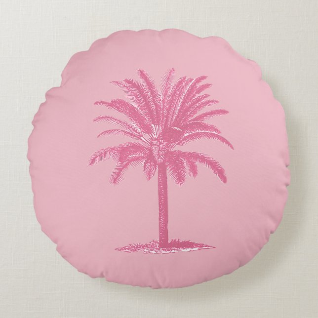 Coussin de palmier rose (Devant)