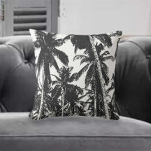 Coussin de palmiers noirs