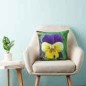 Coussin de Pansons Violet Et Jaune (Chaise)