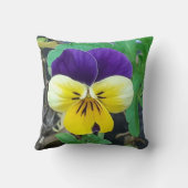 Coussin de Pansons Violet Et Jaune (Verso)