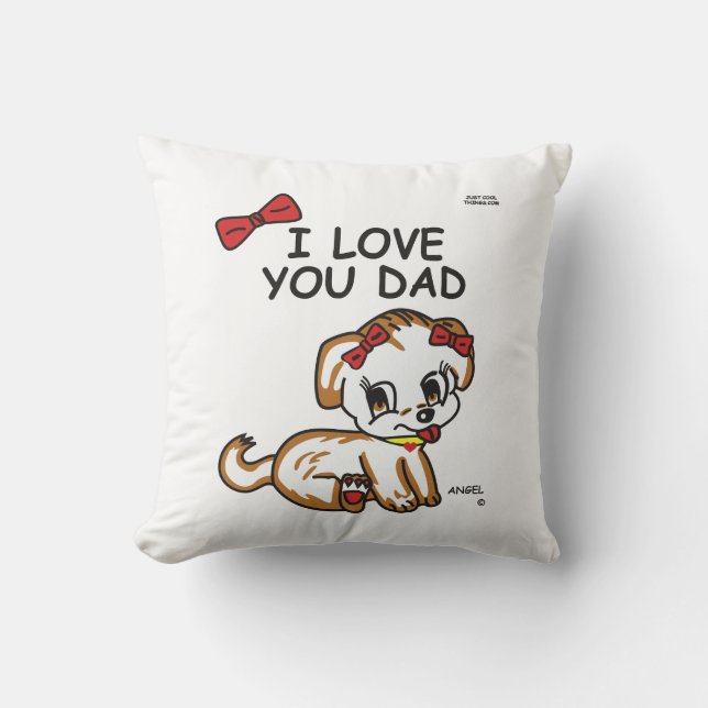 Coussin de papa d'ange je t'aime (Recto)