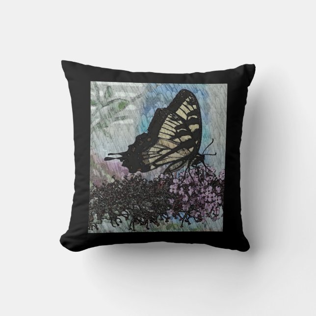 Coussin de papillon Monarque Jaune (Recto)