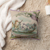 Coussin de Pâques vintage poussins à la rame (Couverture)