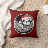 Coussin de paresseux de Noël mignon (Couverture)