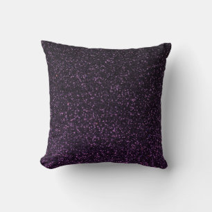 Coussin de parties scintillant brillant noir viole
