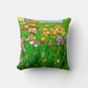 Coussin de patchs Iris multicolore