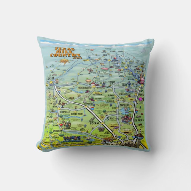 Coussin de pays de colline du Texas (Recto)