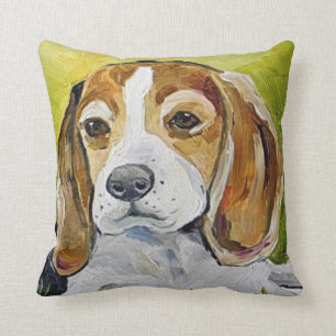 coussin de peinture beagle