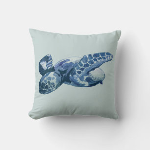 Coussin de peinture de tortue marine