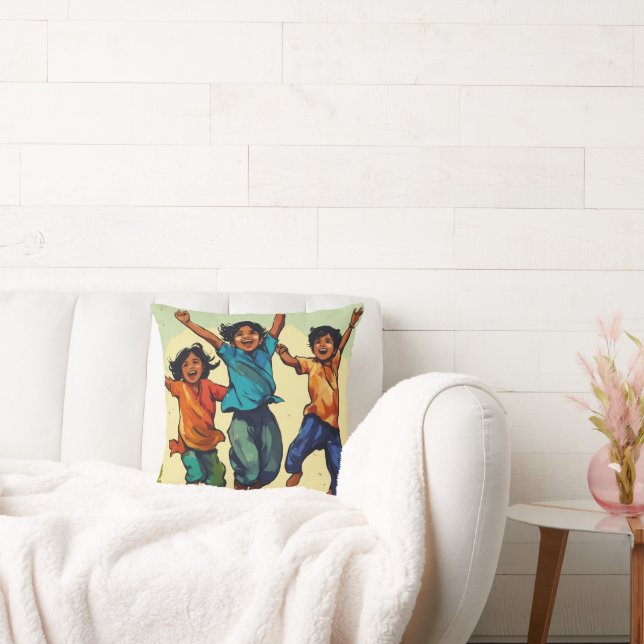 coussin de peinture pour enfants indiens (Canapé)